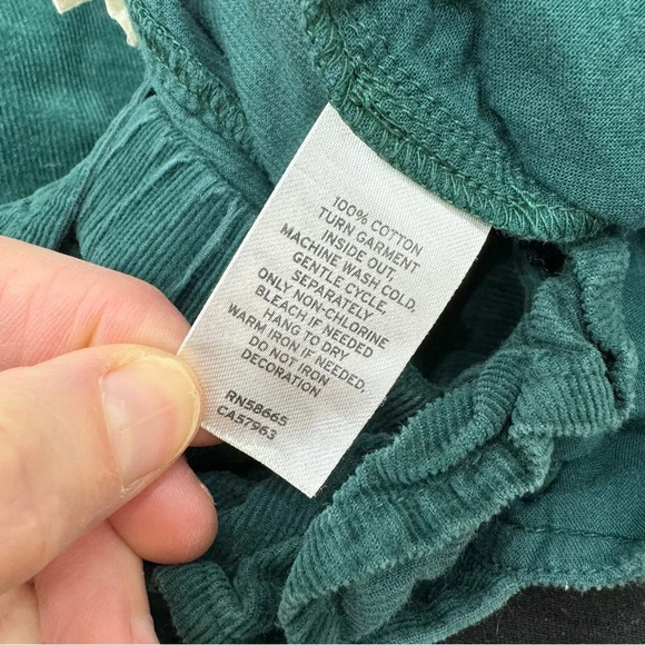 Tucker and Tate Nordstrom Ruffle Corduroy Pinafore forest green Romper Outfit - Picture 4 of 5